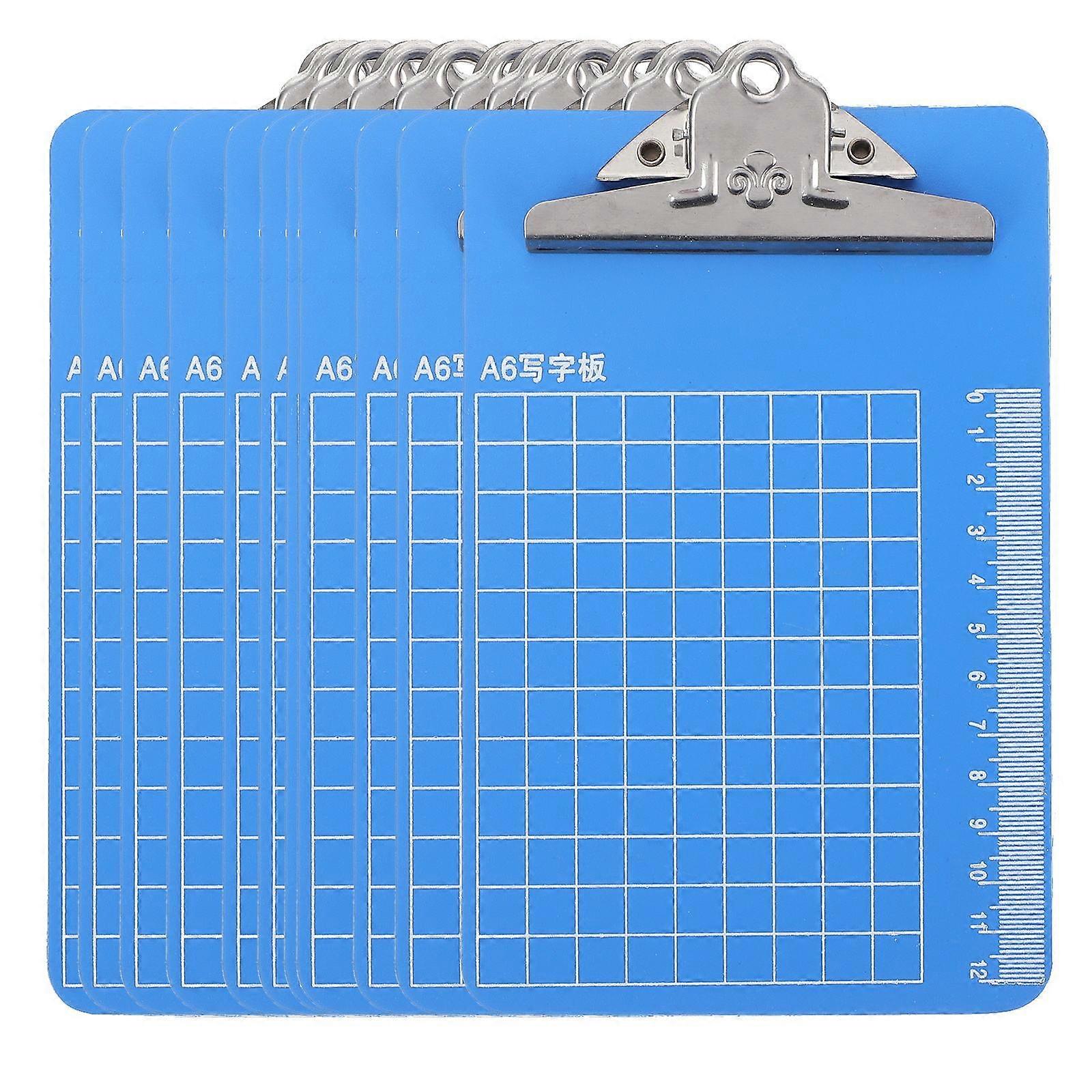 Blue Plastic Clip Boards for Office Use 30Pcs A6 File Holder