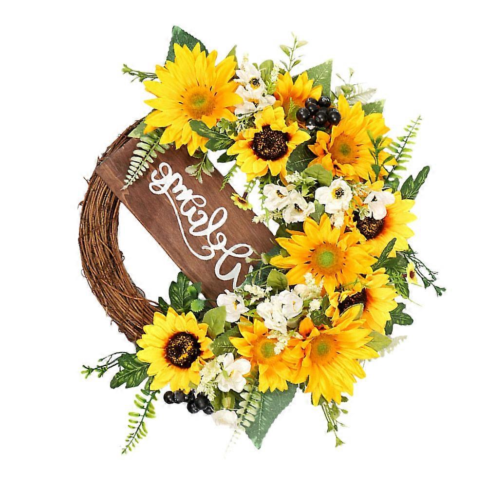 2Pcs Artificial Sunflower Flower Wreath Perfect For Wedding And Anniversary 40X40CM Assorted Color Square Decoration
