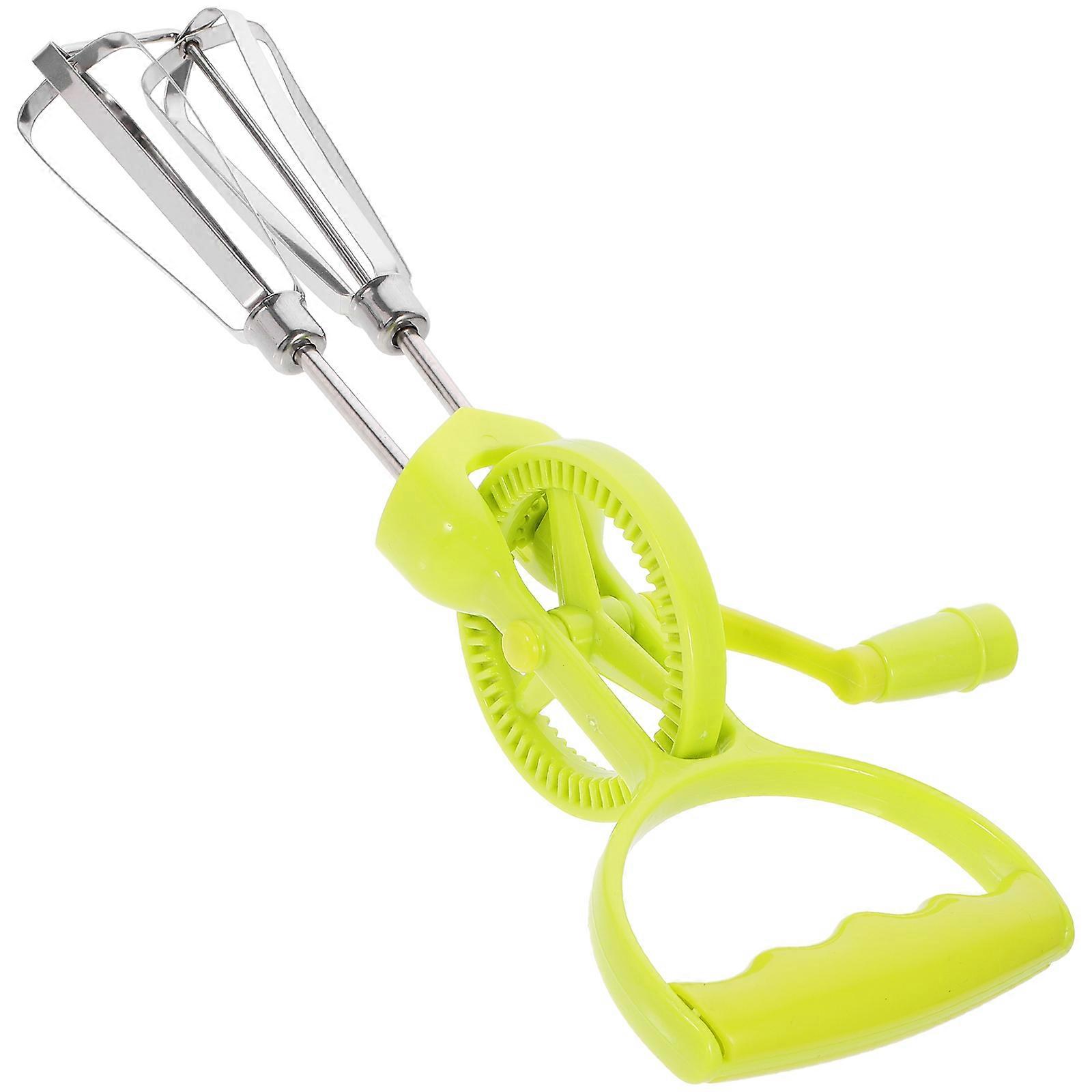 Manual Egg Beater Hand Crank Kitchen Mixer 4Pcs Multi-Functional Blending Tool