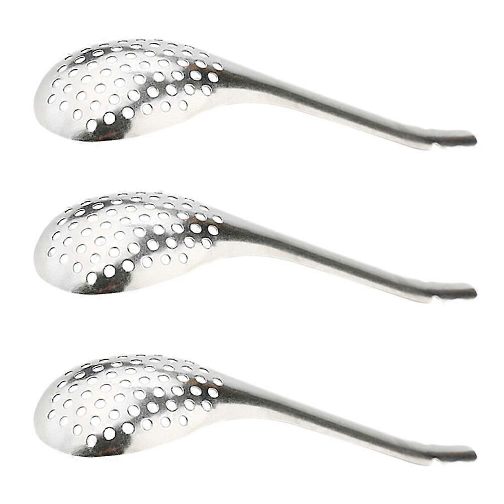 Stainless Steel Colander for Straining 4Sets Caviar Spoons Silver