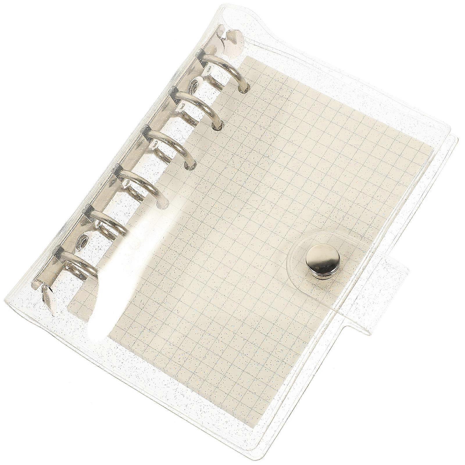 Fashionable Transparent Appearance Loose-Leaf Notebook 6-Rings Binder Perfect For Professionals Study Multi 4 Sets