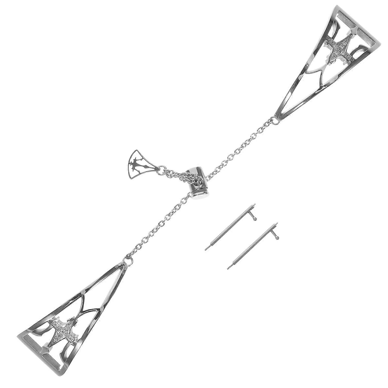 Metal Wristwatch Strap 3Pcs for Silver Watch Bands