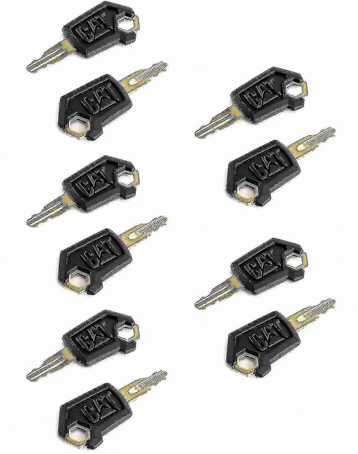 5P8500 Cat Key Replacement, 10-Pack Ignition Keys for Heavy Equipment