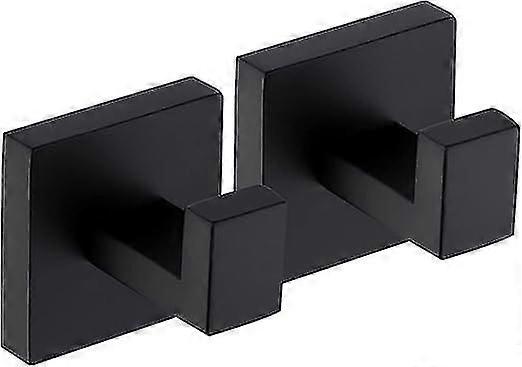 Wall Mounted Towel Hook Bathroom Hook 2pcs Matte Black