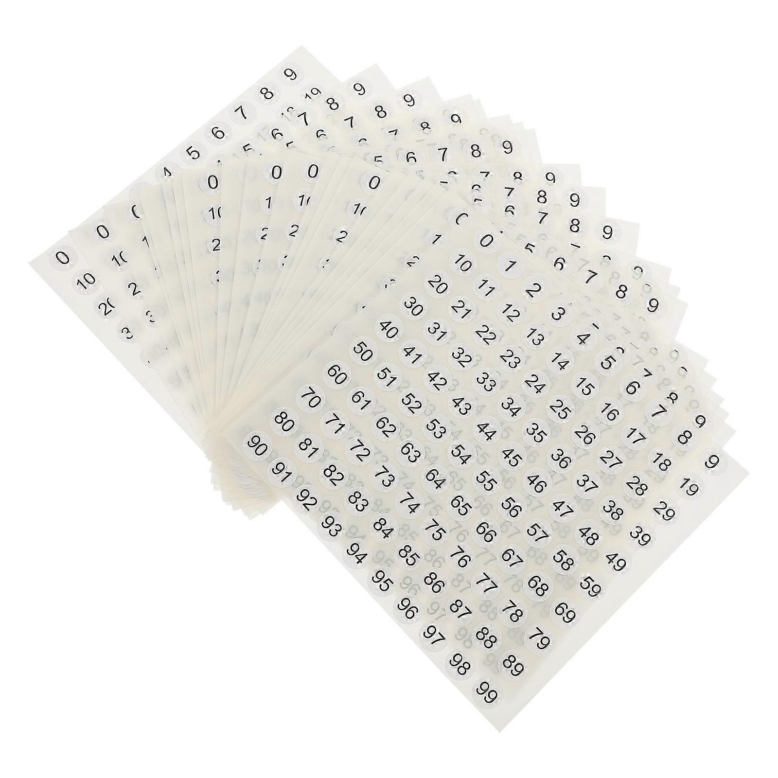 Multi Adhesive Number Stickers Number Decal for Marking 100Pcs Collection