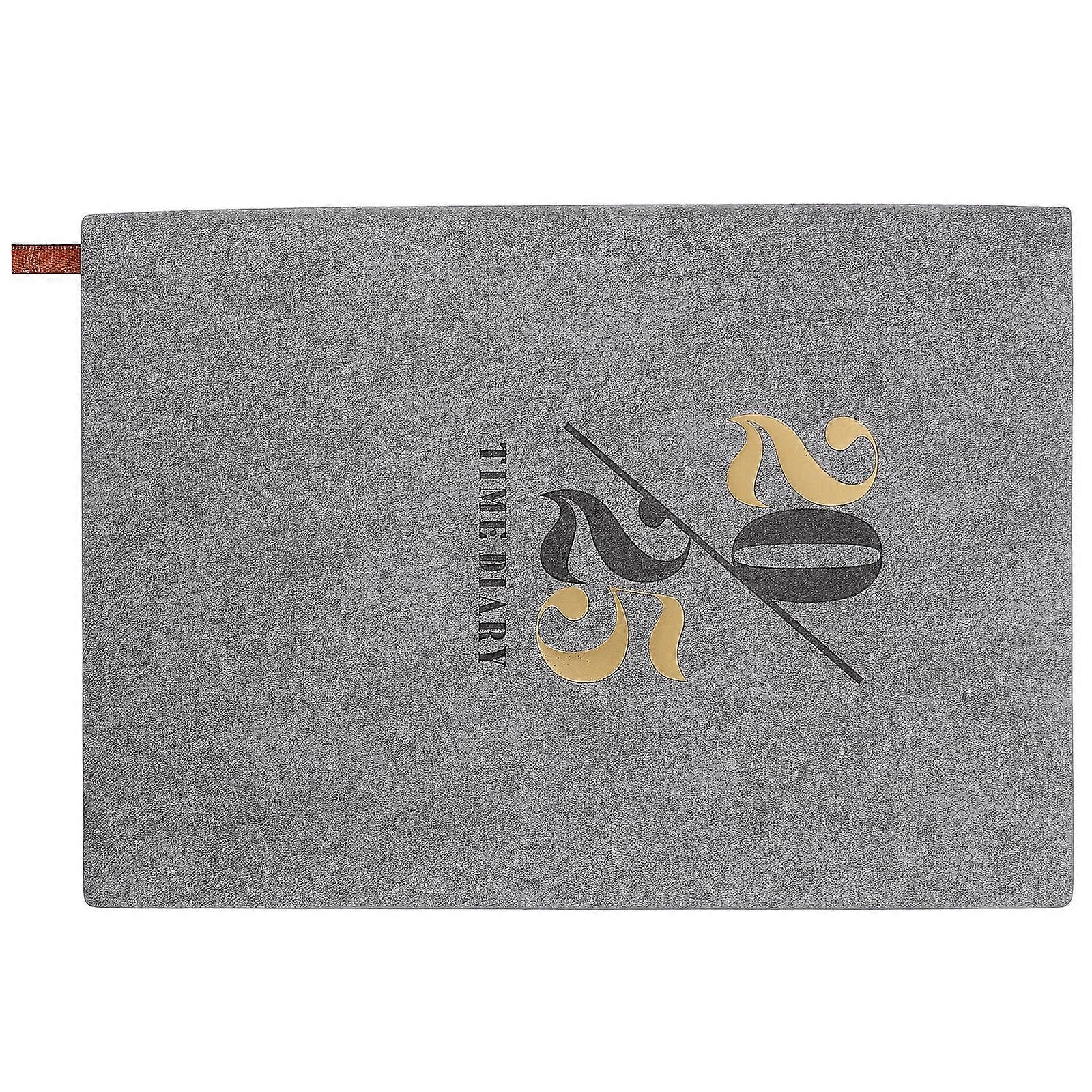 2025 Daily Planner Household Note Book for Writing Use 2Pcs Grey Paper PU