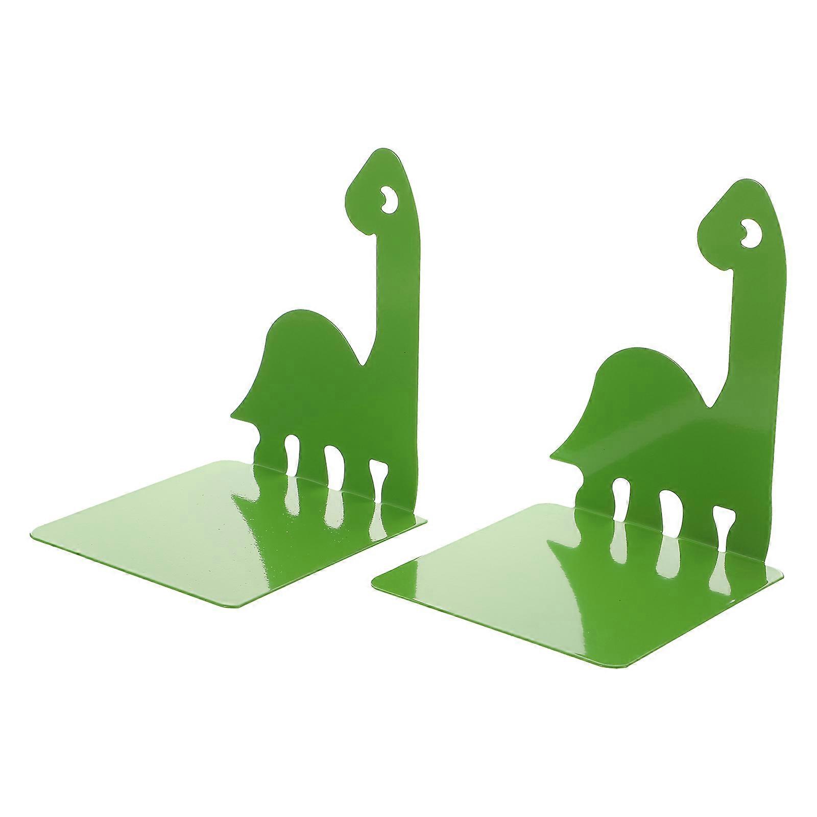 Office Bookend Metal Dinosaur Shaped Bookends for Storage Use 2Pairs
