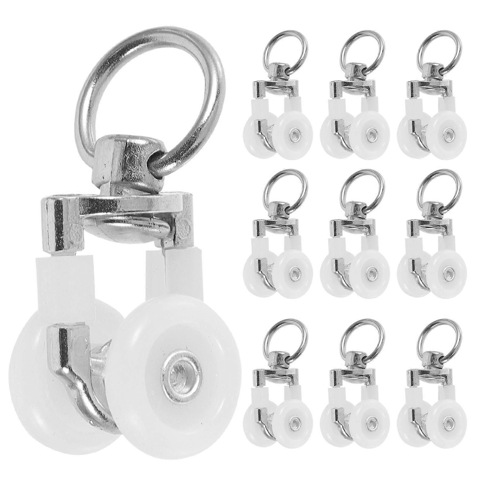 Twin Wheeled Carriers for Curtain Track Smooth Sliding Rollers 160Pcs
