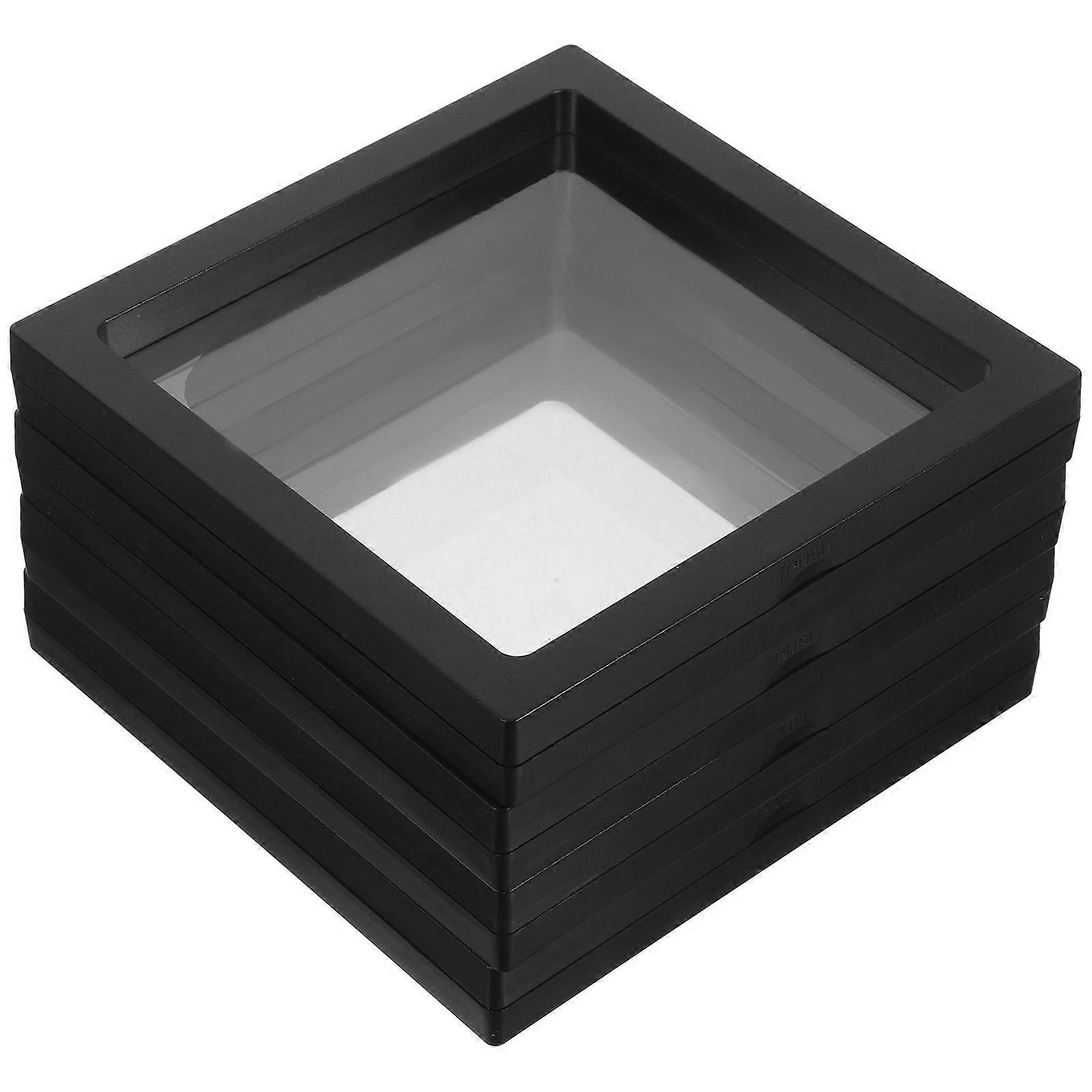Floating Jewelry Display Case Ring Storage Boxes for Display 20Pcs Black