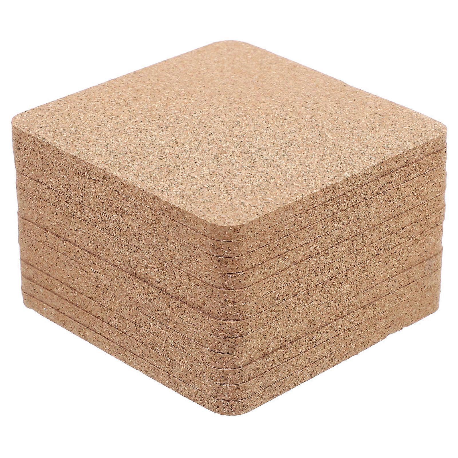 Brown Cork Coasters 36Pcs Wood Drink Coasters for Table Protection