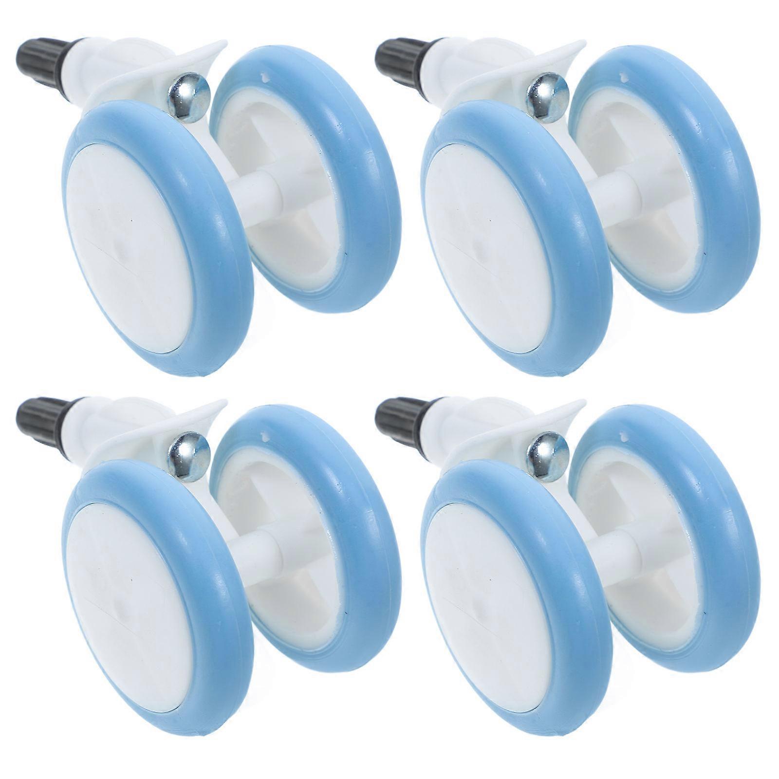 Plastic Rubber Casters Wheels Replacement for Walker Use 20Pcs Set