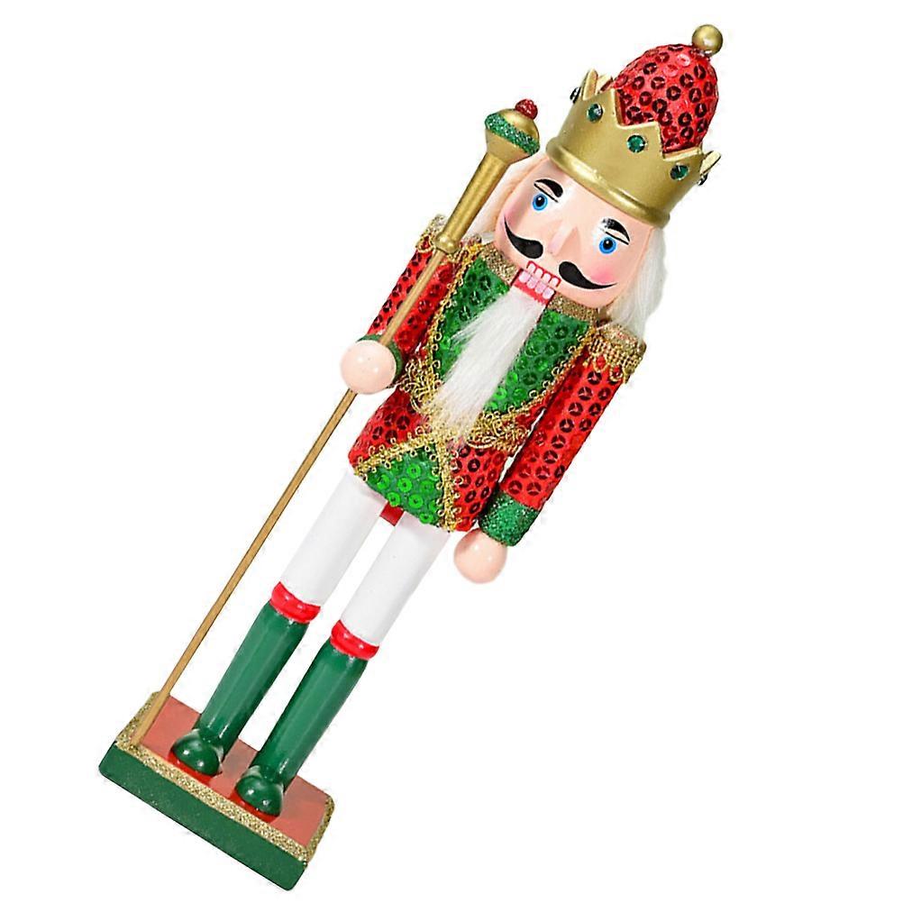 Festival Nutcracker Wood Nutcracker Ornament for Decoration 2Pcs