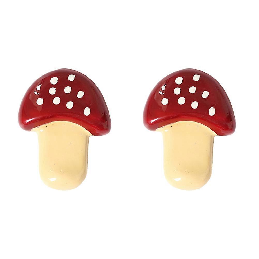 Wood Chopstick Stand Mushroom Design Rest for 2Pcs Home Decor