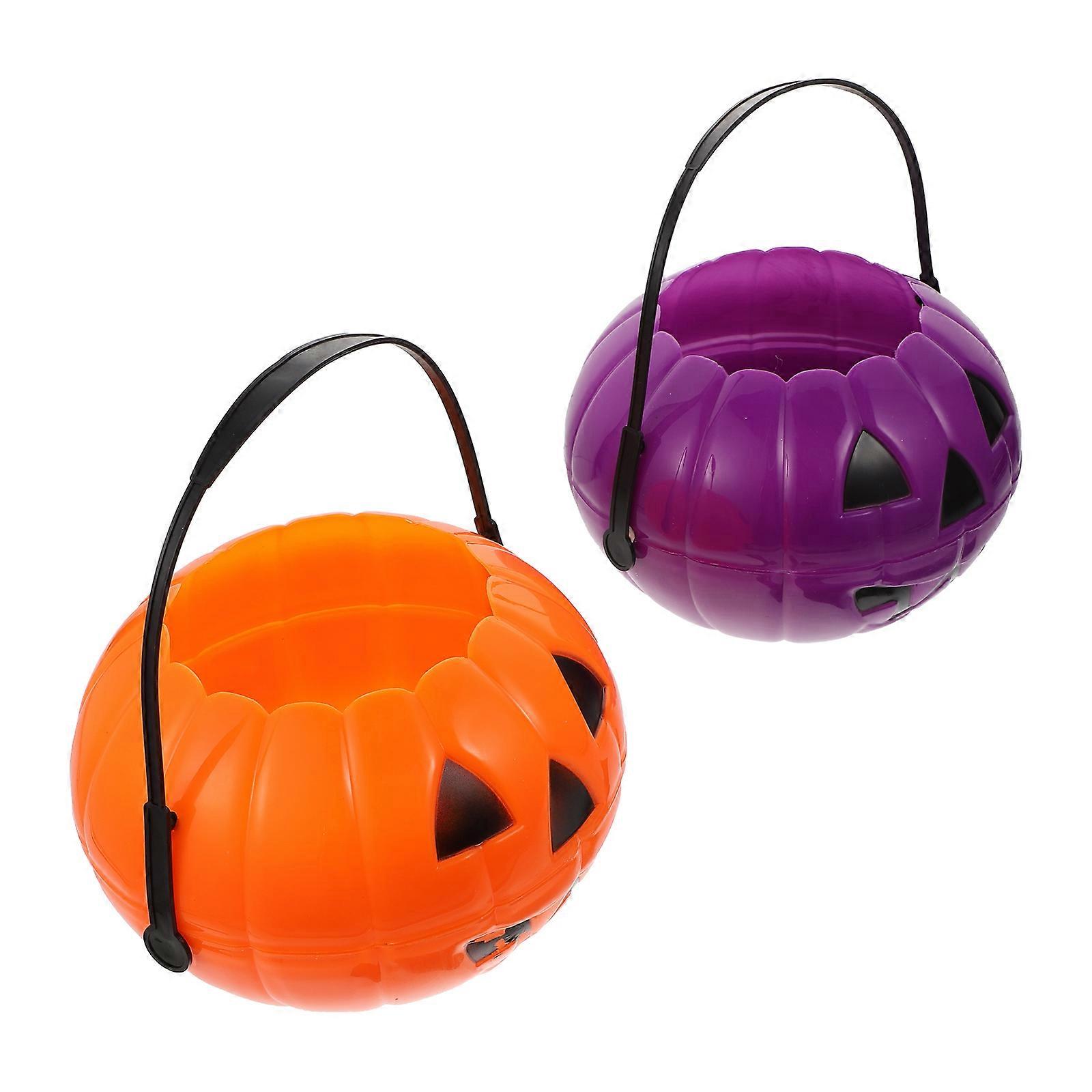 Creative Lantern Pumpkin Lantern Halloween Decorations with 4Pcs Handheld