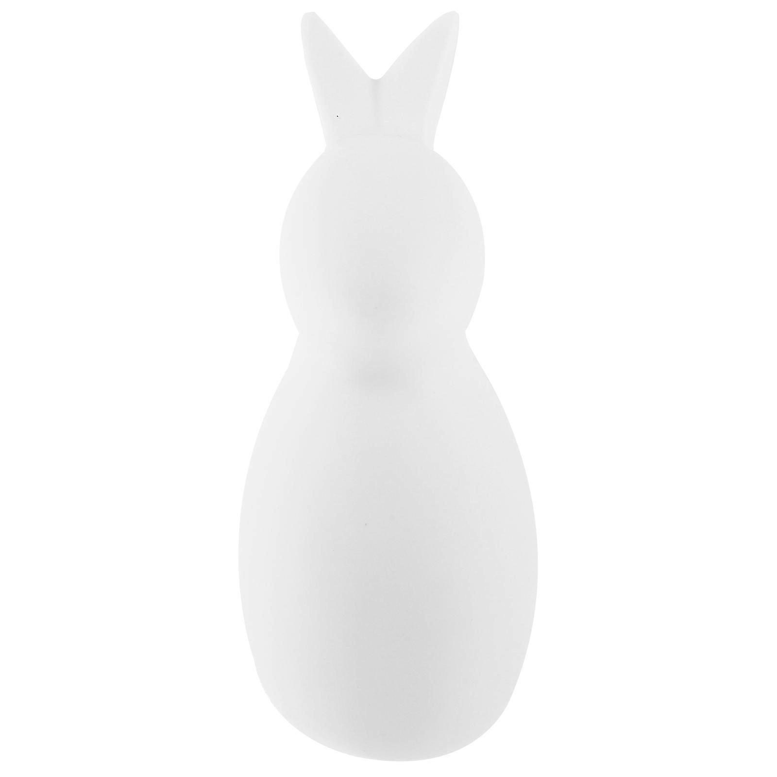 Rabbit Ornament for Home Decor Ceramic 3Pcs White Desktop Display