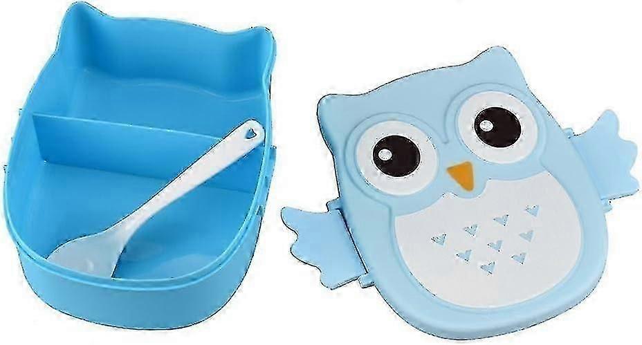 2024 Portable Cute Owl Leakpr OOF Rectangular Lunch Box Food Fruit Storage Container for Children and Adults Mother's Day Gift, approx. 16.8 * 13 * 7c