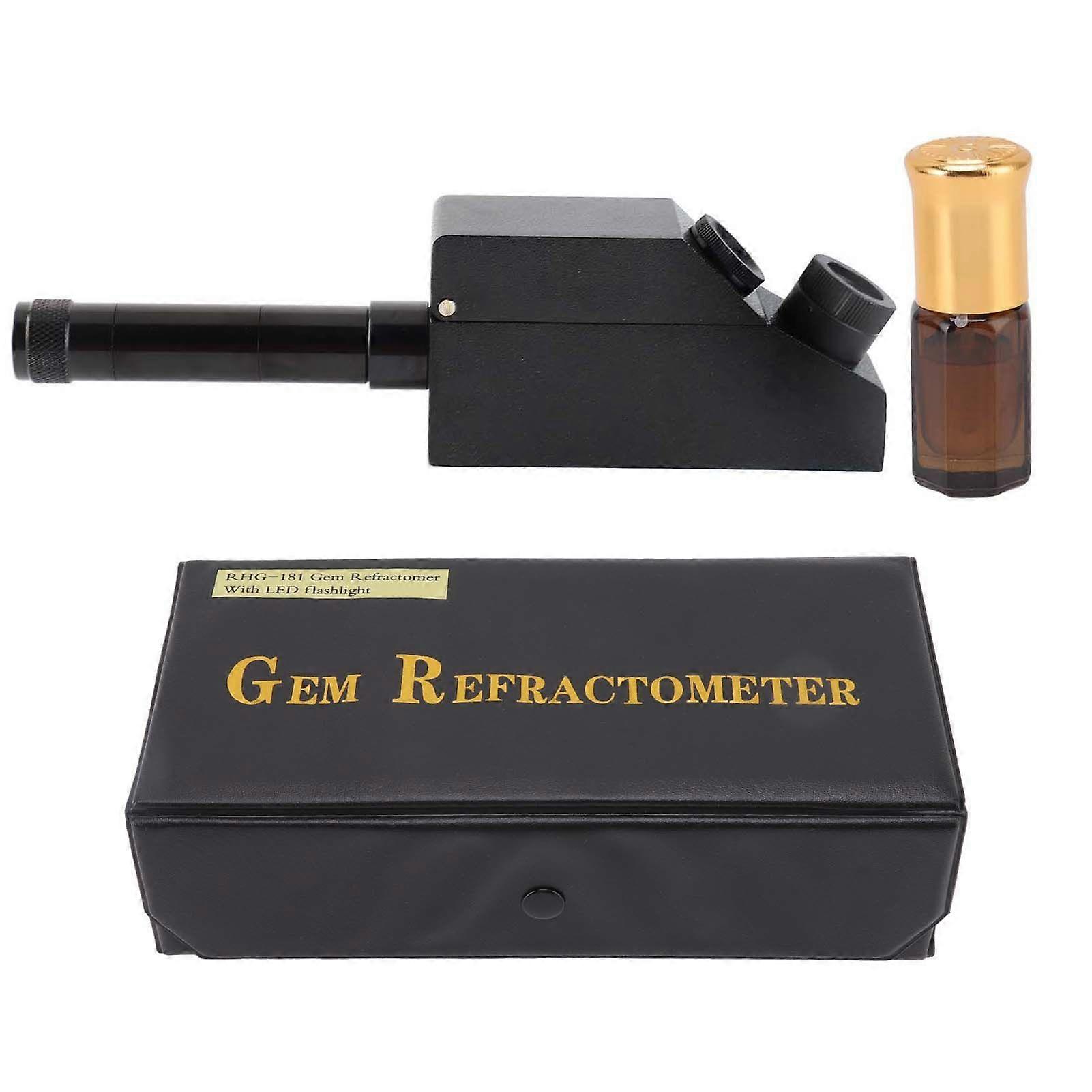 Portable Gemstones Refractometer 1.30 to 1.81 Quick Identification High Accuracy Gemstones Refractometer Kit for Jewelry