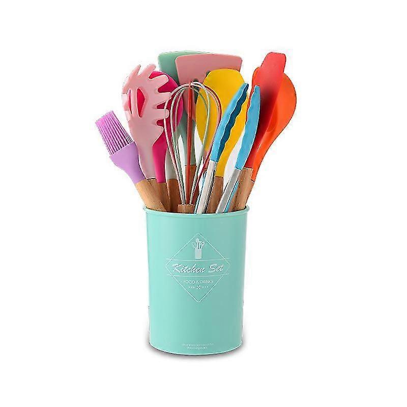 Kitchen Cooking Utensils Set 11pcs Non-stick Silicone Cooking Kitchen Utensils Spatula Set With Holder