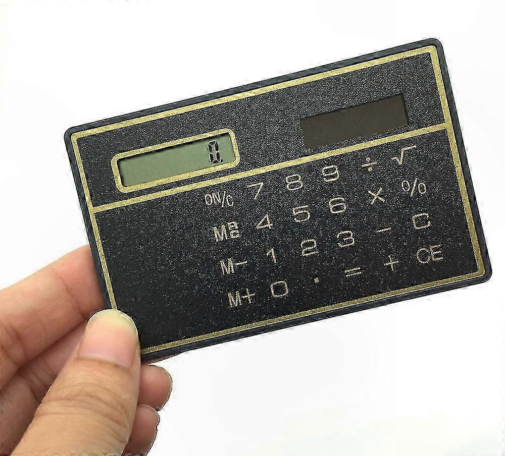 Compact Solar Mini Calculator - 2 Pack Silver & Black for School Home Office Use