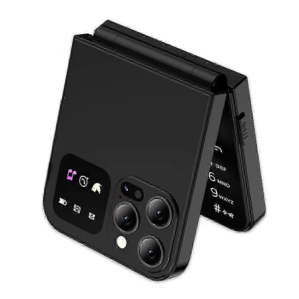 A50 Pro Flip Mobile Phone with Dual SIM, 2.4-Inch Screen, and Automatic Call Recording Feature