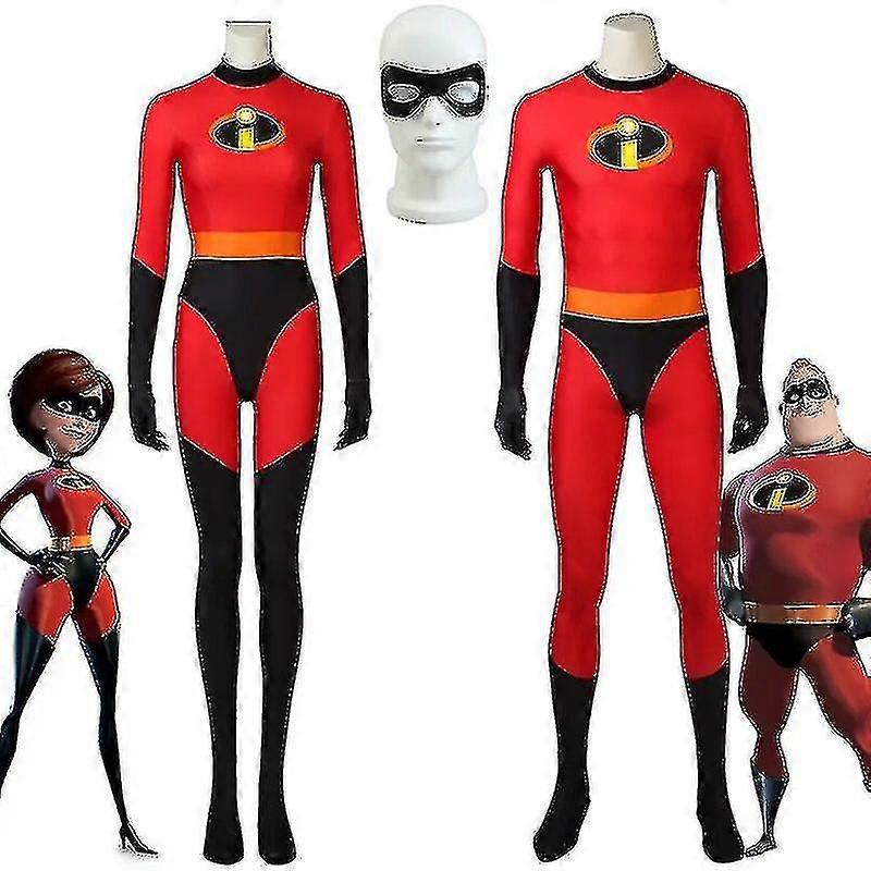 インクレディブルコスチュームスーツハロウィンパーティーカーニバル衣装男性女性用