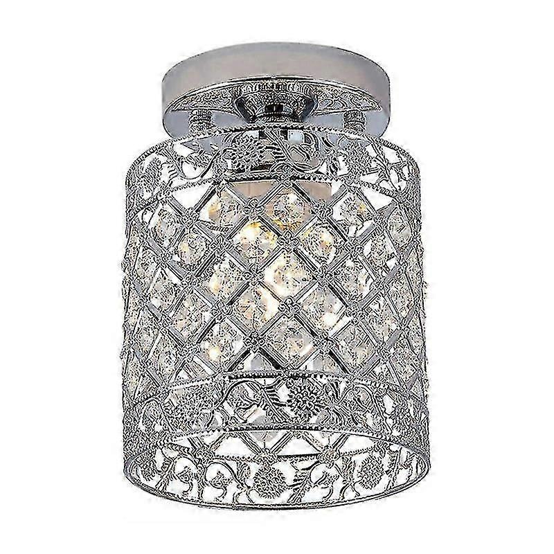 Mini Style Modern Decor Crystal Flush Mount Ceiling Light Fixture Crystal Chandeliers Light Ceiling