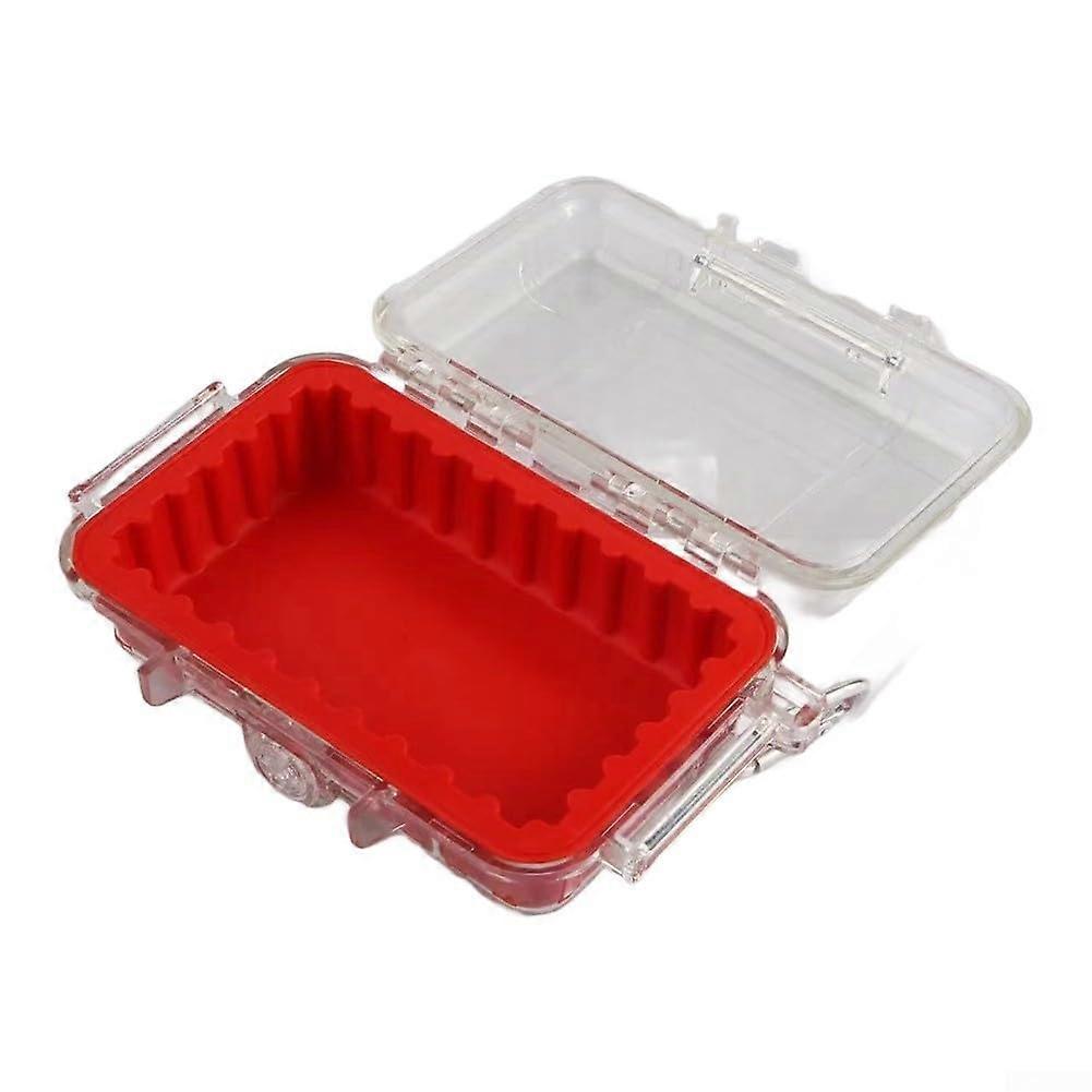 Waterproof Camera Case Dry Box Storage Shockproof Sealed Equipment Case Red Outdoor Adventures Camping Fishing Hiking