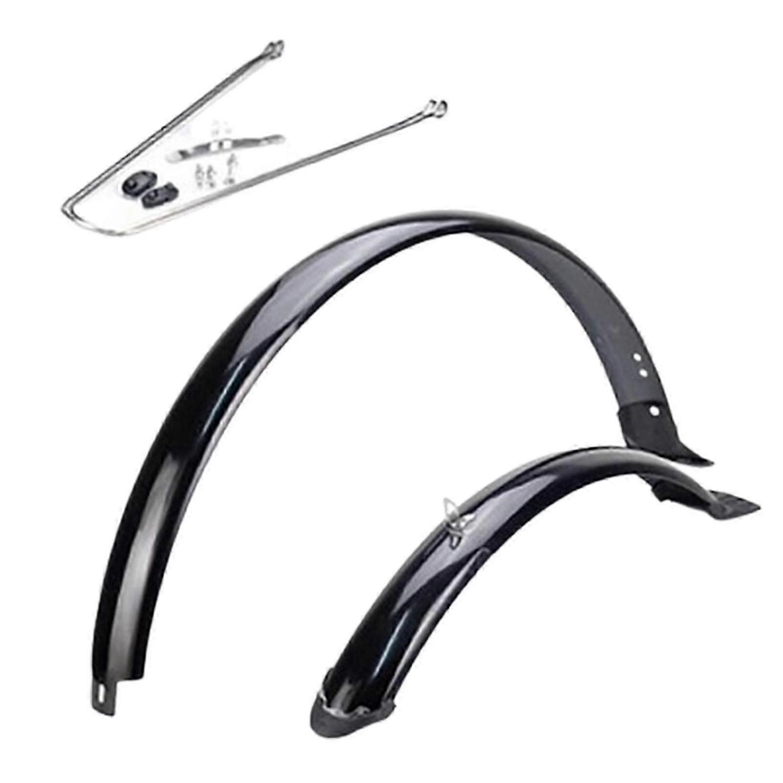Waterproof Front and Rear Wheel Fenders for 24-Inch Mountain Bikes with Black Reinforcement 26s
