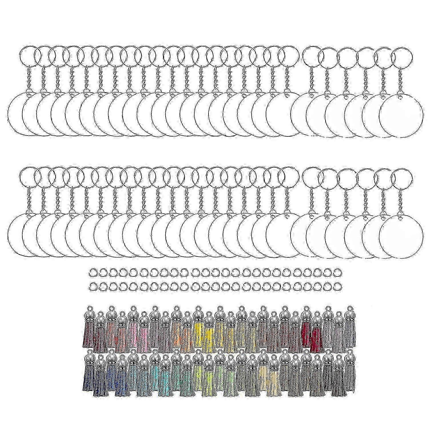 300pcs Acrylic Blanks Clear Acrylic Circles Discs Transparent For Diy Craft Project