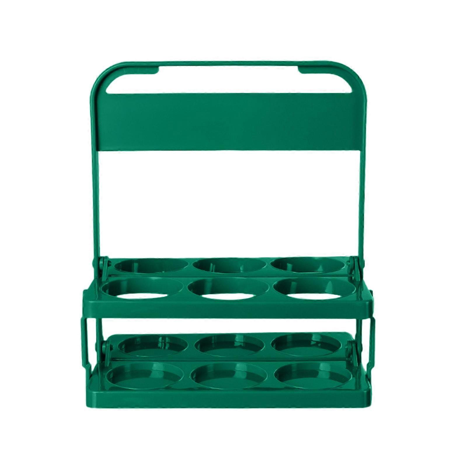 Bottle Foldable Large Space 6 Holes Beverage Delivery Holder With Handle For *2PCS