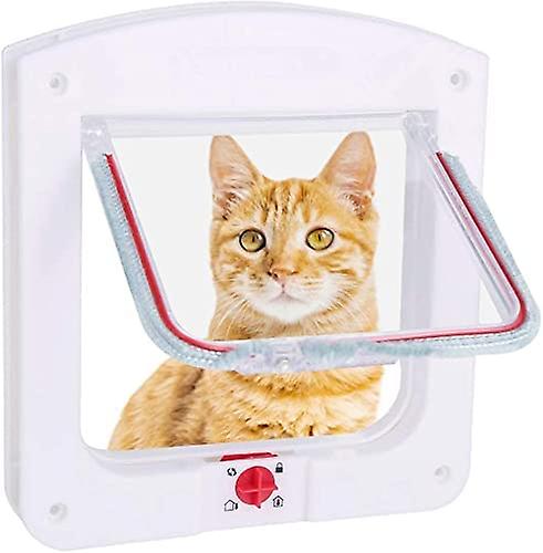 Cat Flap for Dogs and Cats, Insulation Cat Flap, Cat Flap with Tunnel, Window Door Cat Flap, 4 Posit