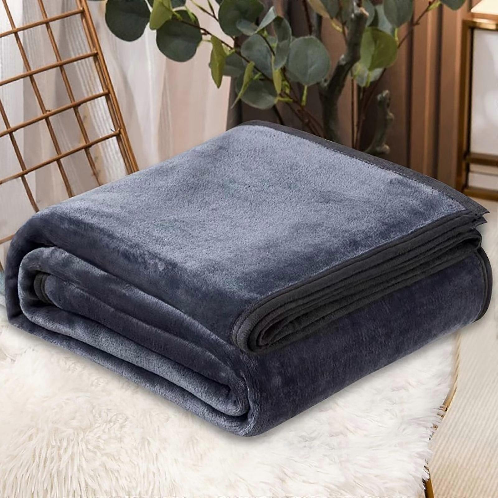 Leodye Blanket Soft Warm Solid Warm Micro Plush Fleece Blanket Throw Rug Sofa Bedding 70x101cm