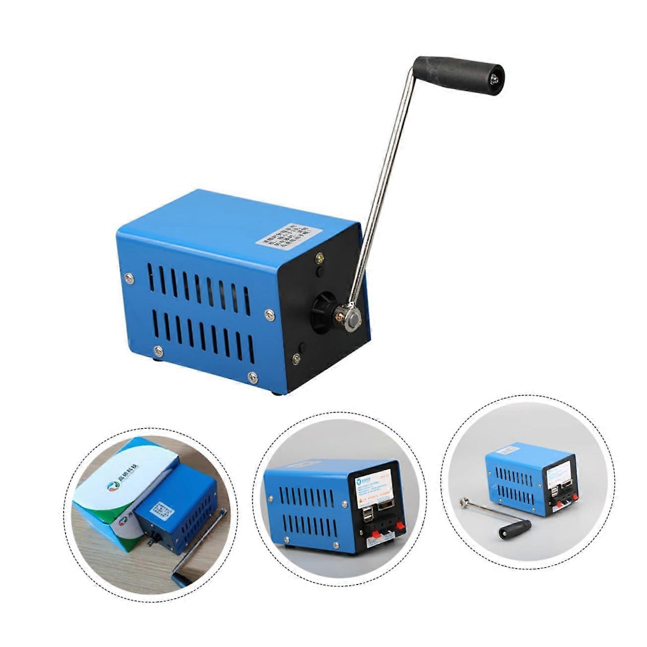Hand Crank Generator Portable Emergency Power Supply For Outdoor Camping USB Output  Efficiency