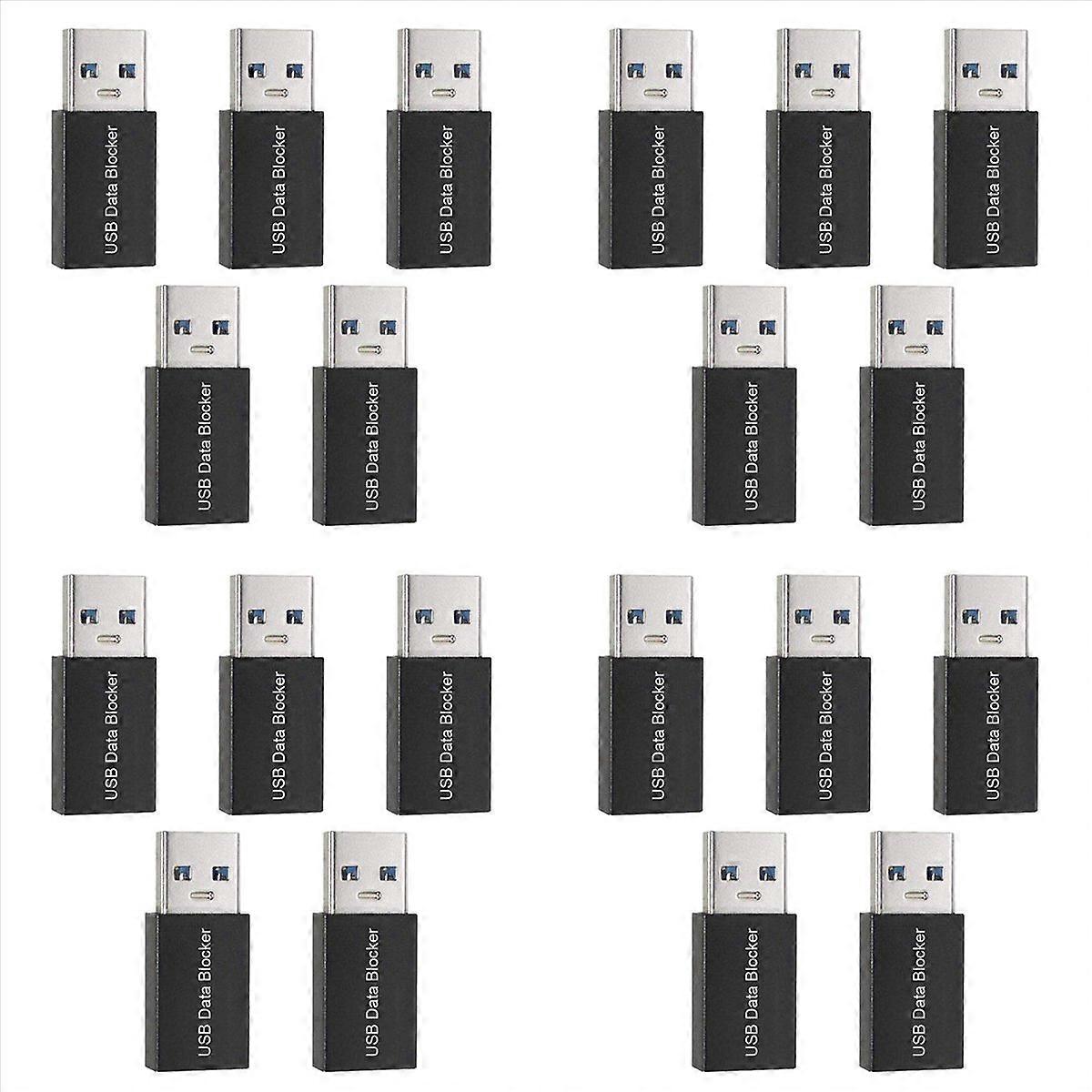 5Pcs Charge-Only USB Blocker Adapter for Blocking Data Sync, Black