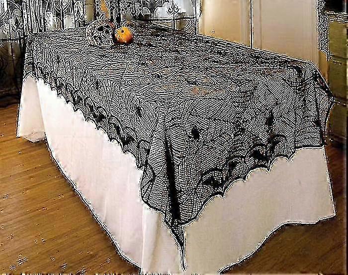 Halloween Lace Table Runner - Elegant Spooky Decor for Dining Table