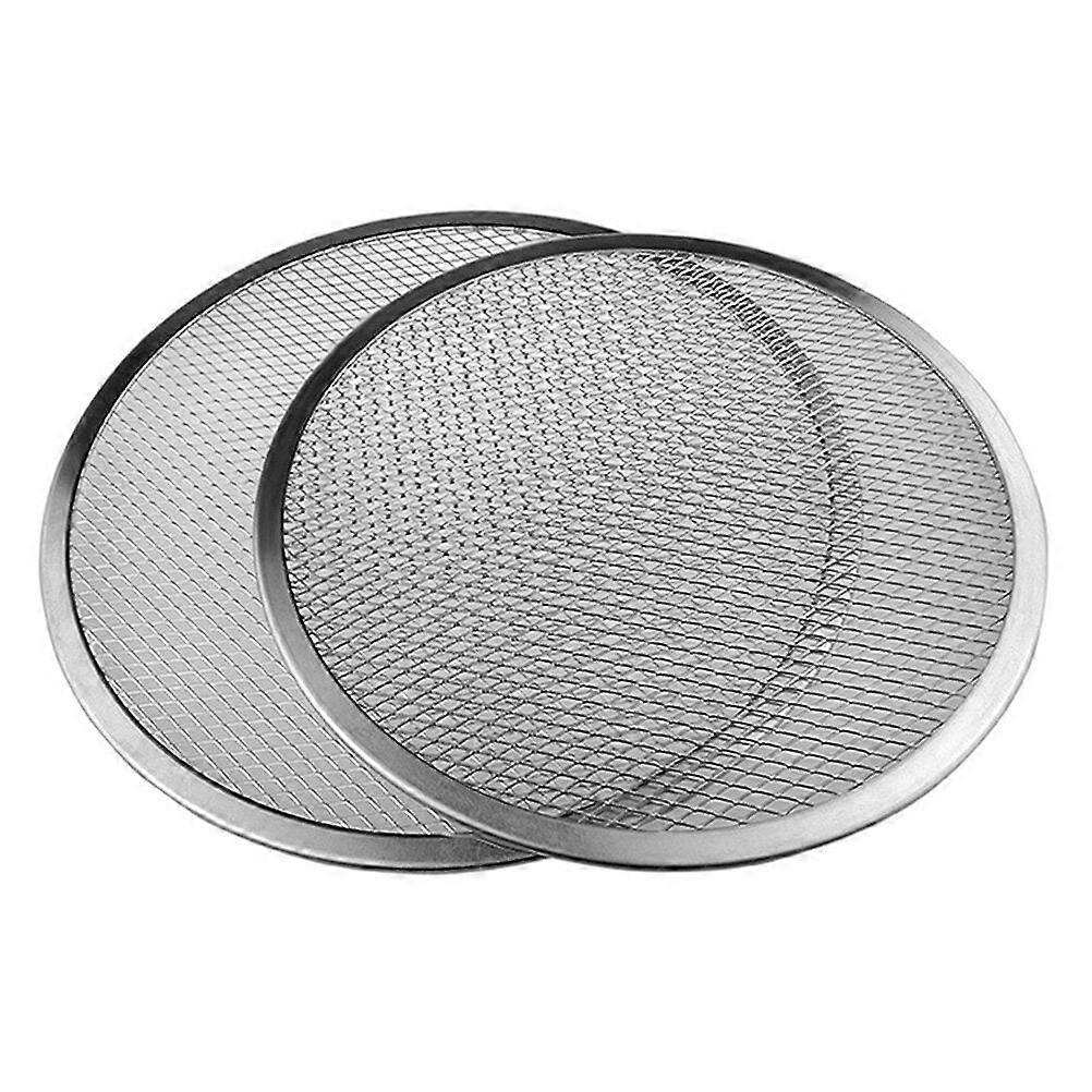 Roasting Pan Baking Dishes for Oven 2 Pcs Pizza Mesh Round Net