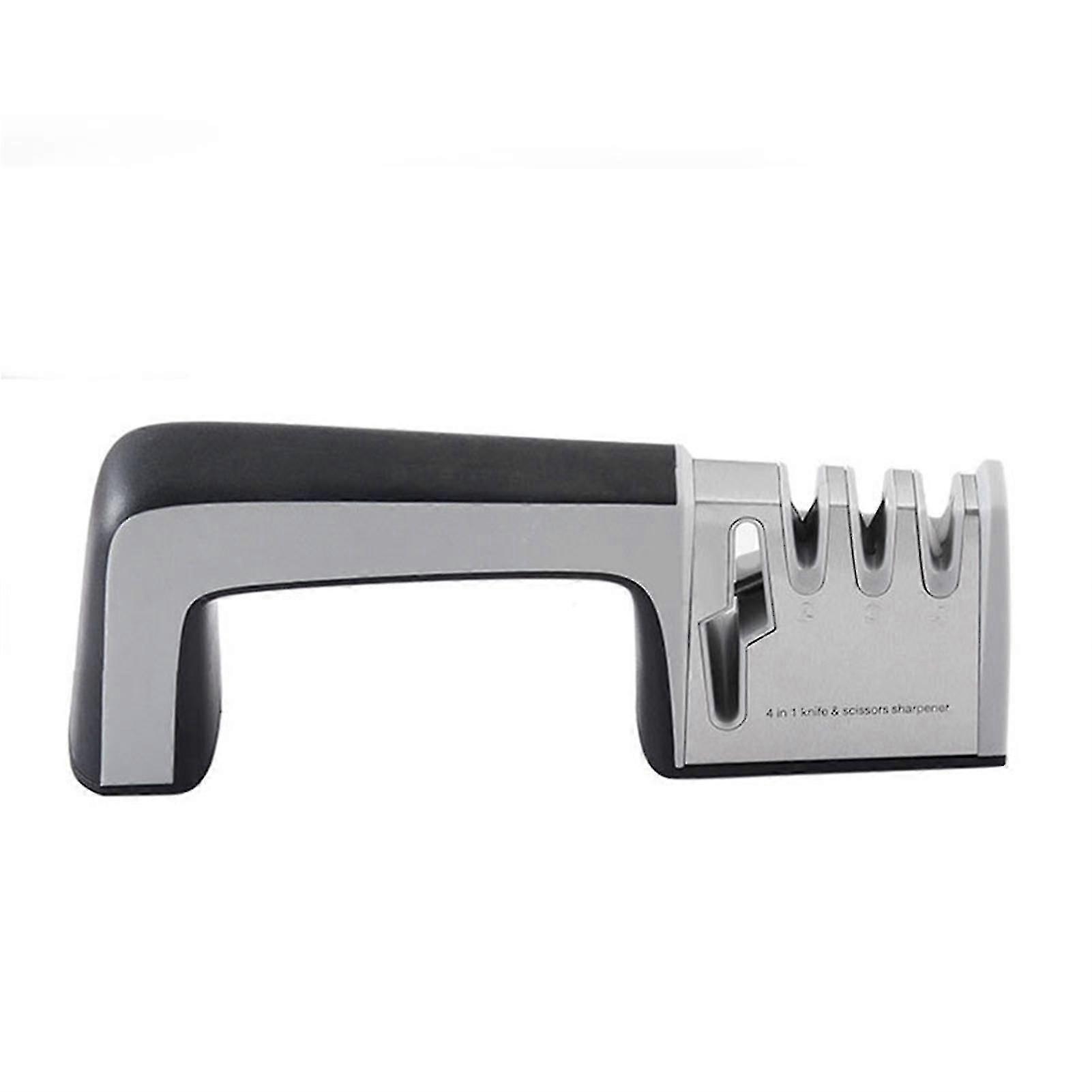 4-in-1 Cutter Sharpener For Kitchen Scissors 4-stage Sharpening Stone Multifunction Manual Blade