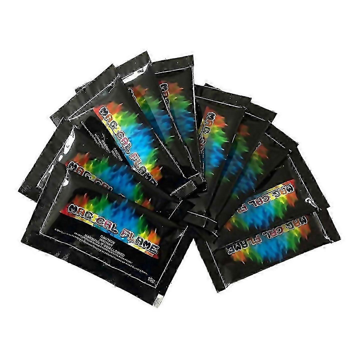 For 10pcs Color Changing Fire Packetsnontoxic Powder For Fire Pits Bonfires And Fireplacessafe