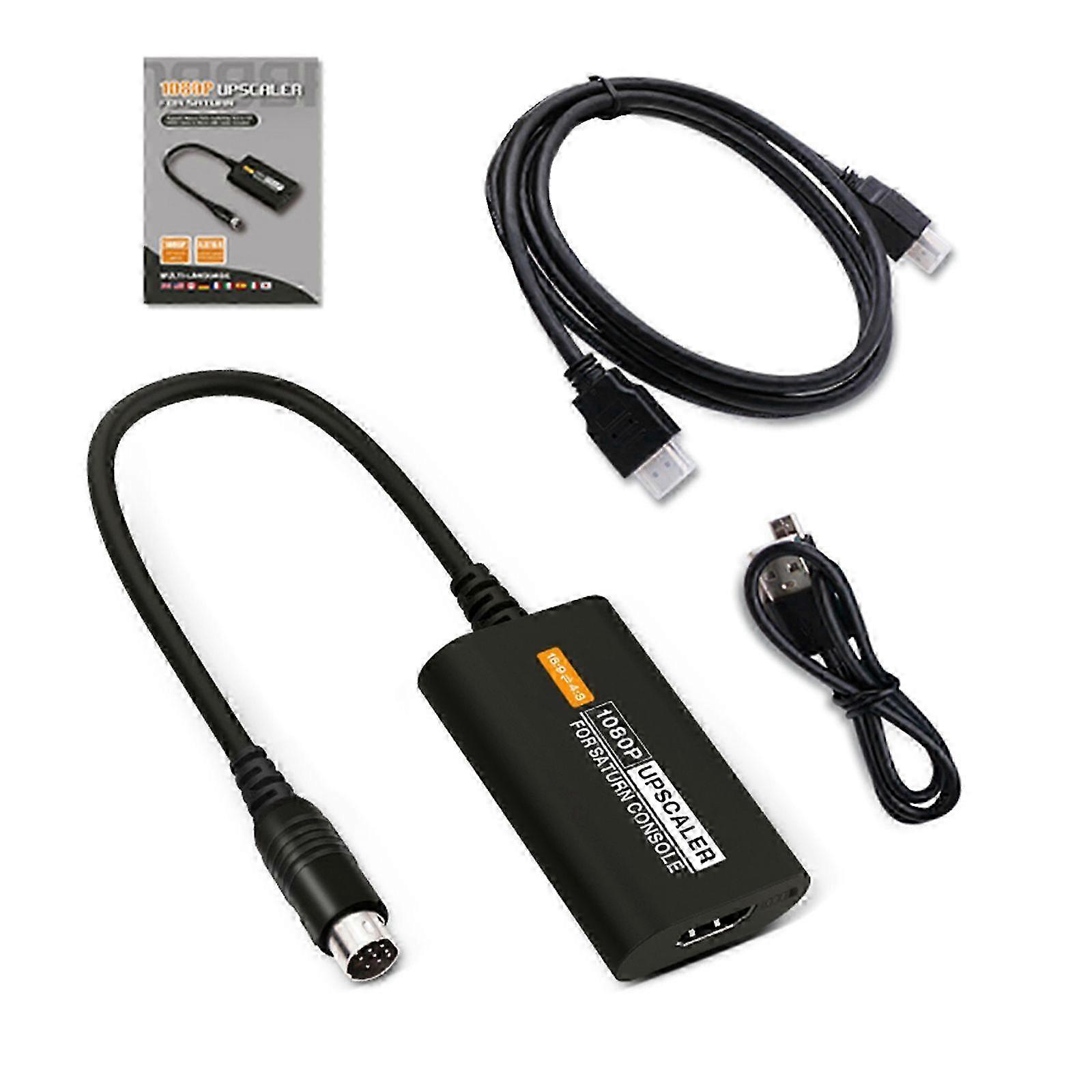2025 HDMI-compatible Converter For SEGA for Saturn S-video Input HDTV Adapter Accs