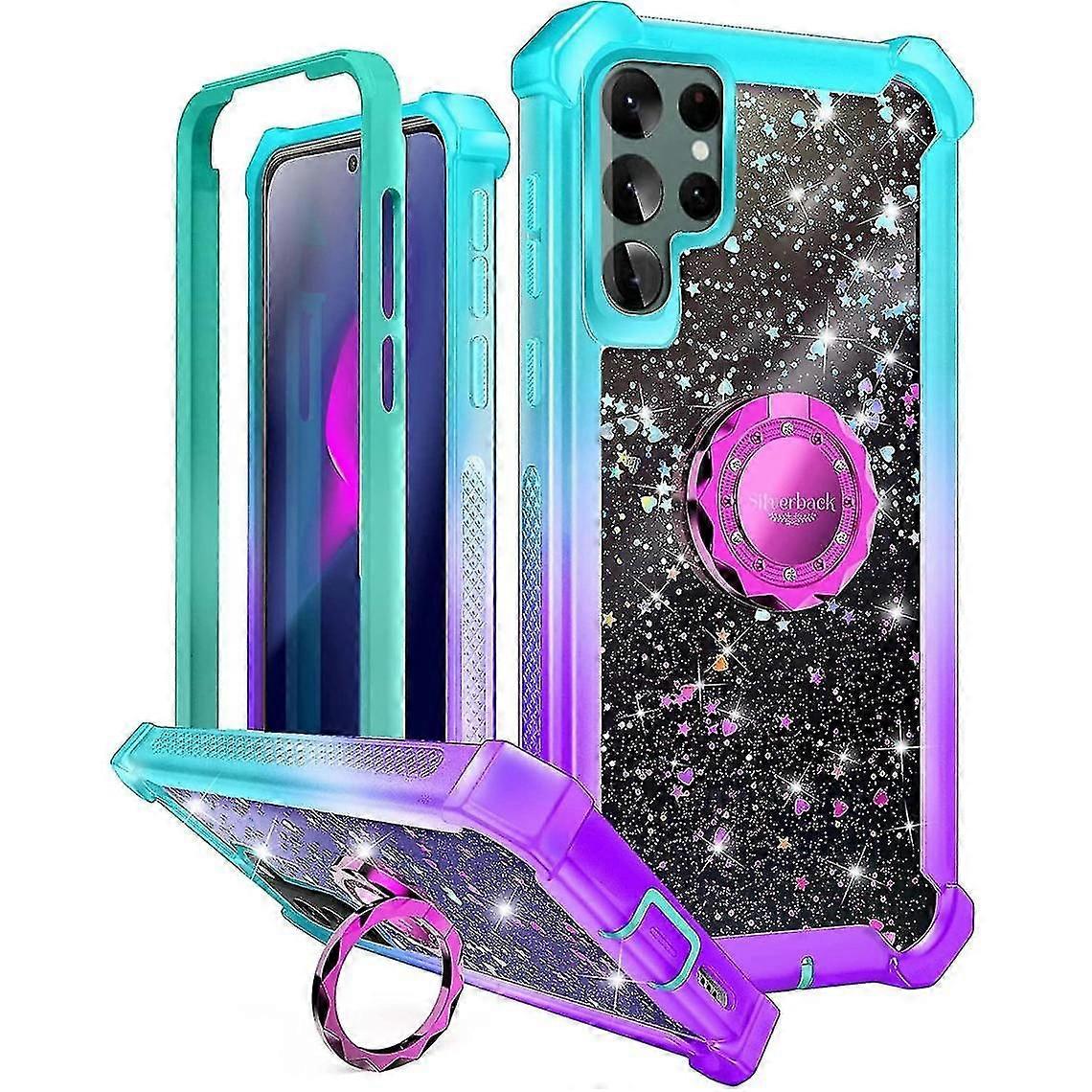 Galaxy S22 Case, Shock Protection, Flexible Frame - Gradient Purple