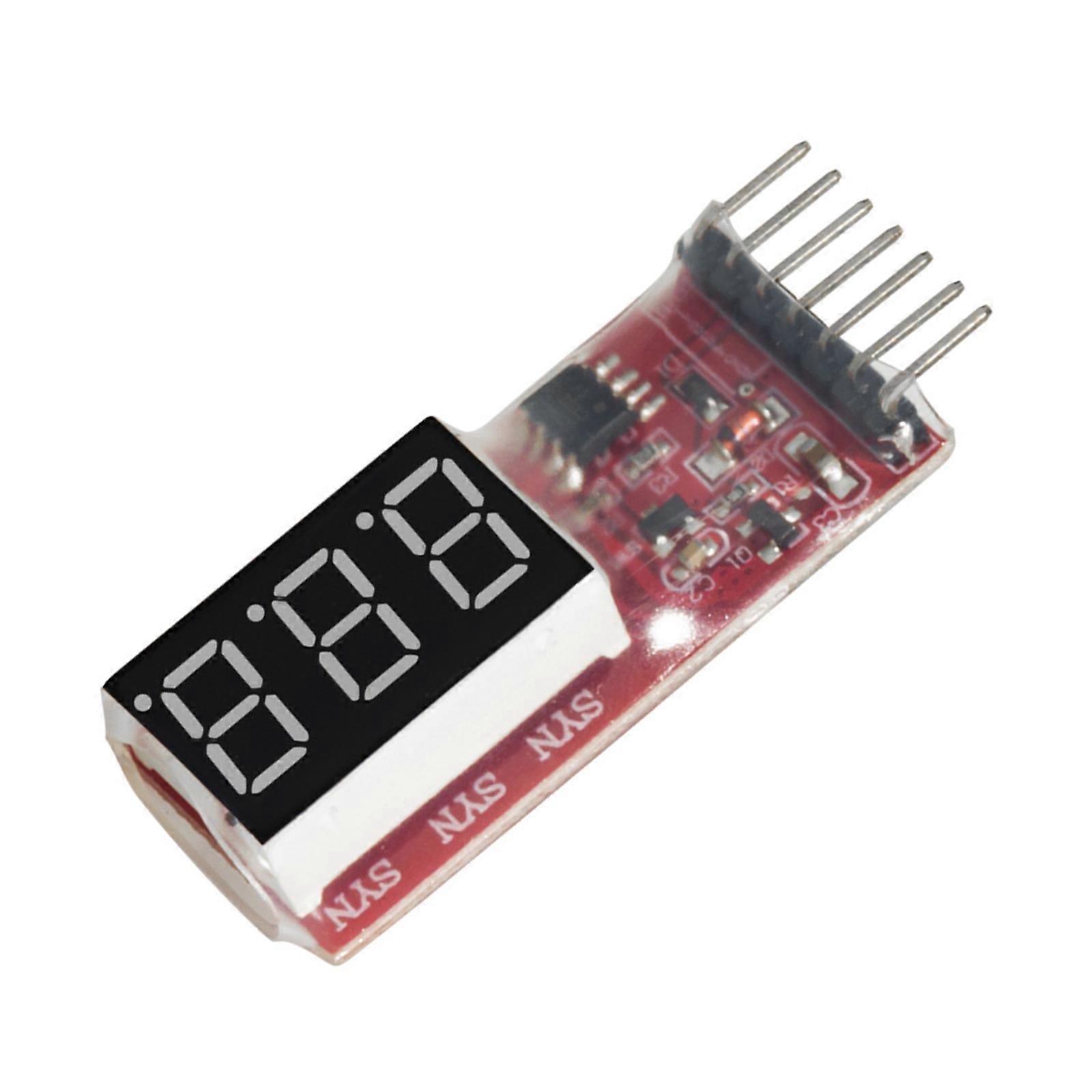 Accurate 2-6S Battery Voltage Display Tester Checker Accurate To 0.03V For Remote Models And Drones Enthusiasts Multicolor