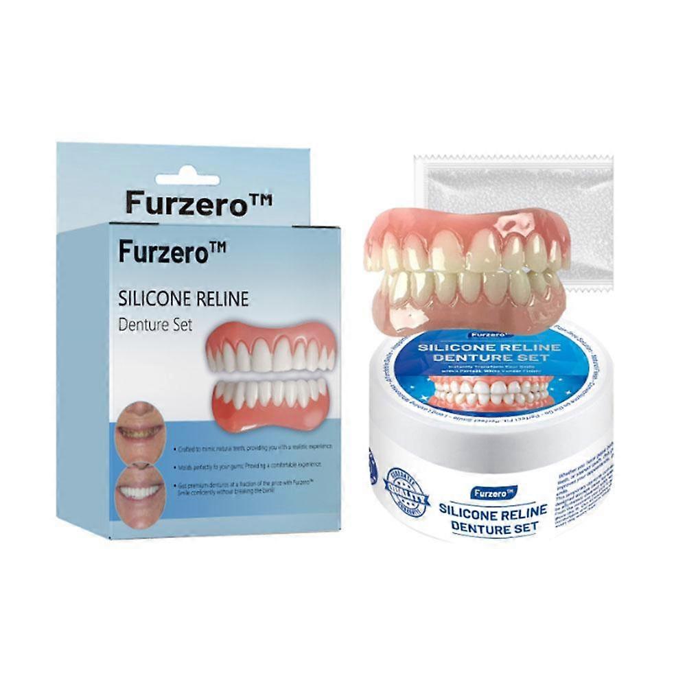 Denture Silicone Set Adjustable Natural Fit For Comfort Easy Clean Multi Use Oral Protection Blue