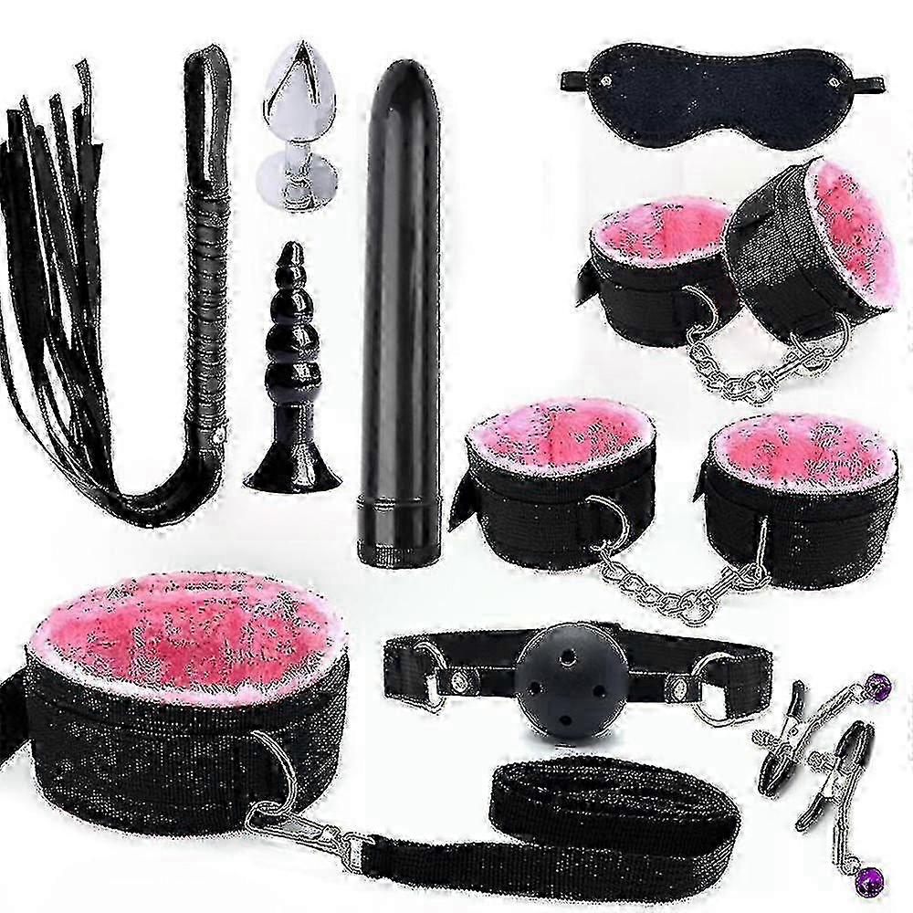 10-piece Set Pink Sm Fun Set Binding Combination Tools Adult Toys