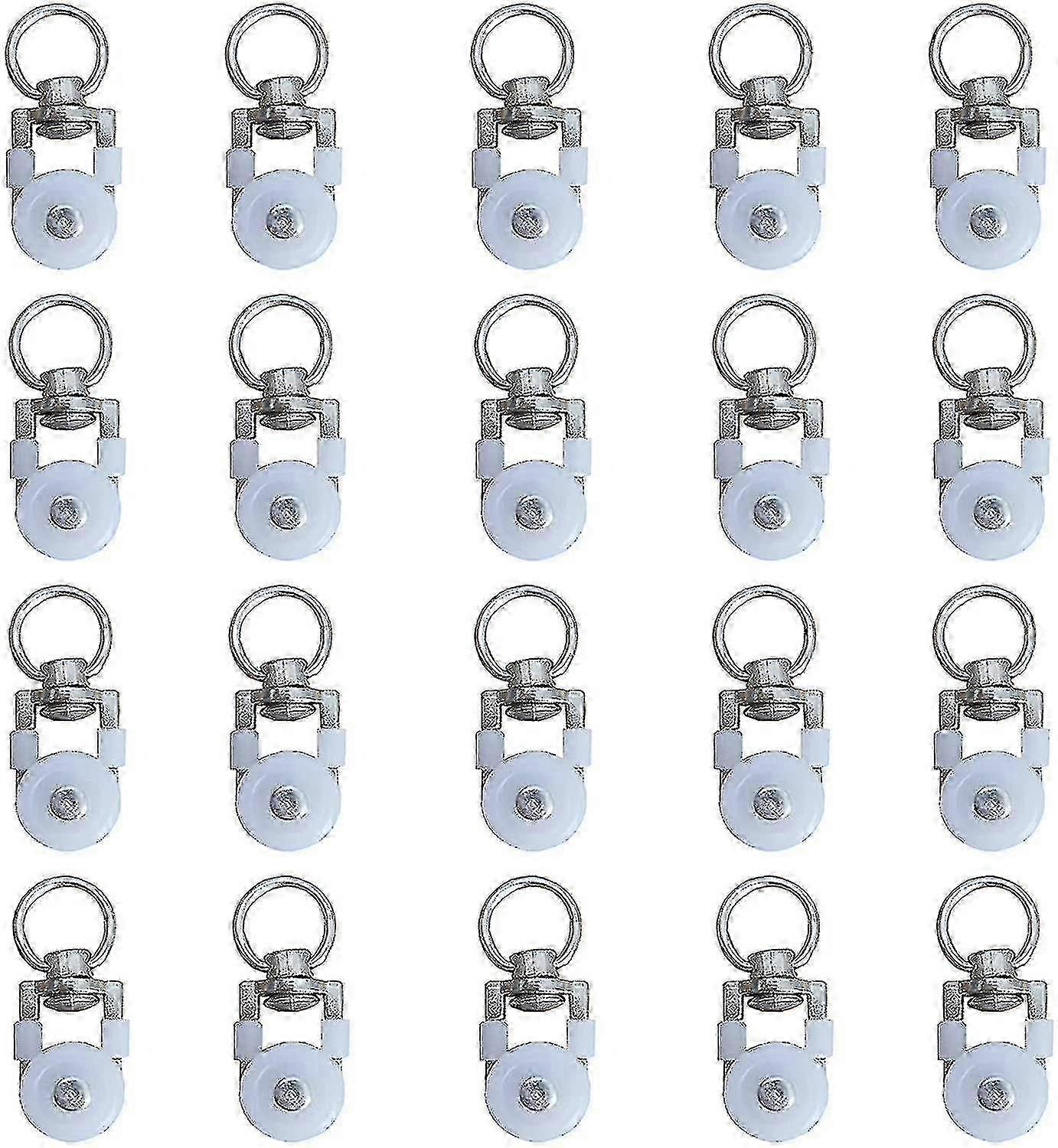 20pcs Curtain Track Rollers,track Rollers,curtain Rod Rollers Sliders,silent Pulley,window Curtain Track Double Track Roller