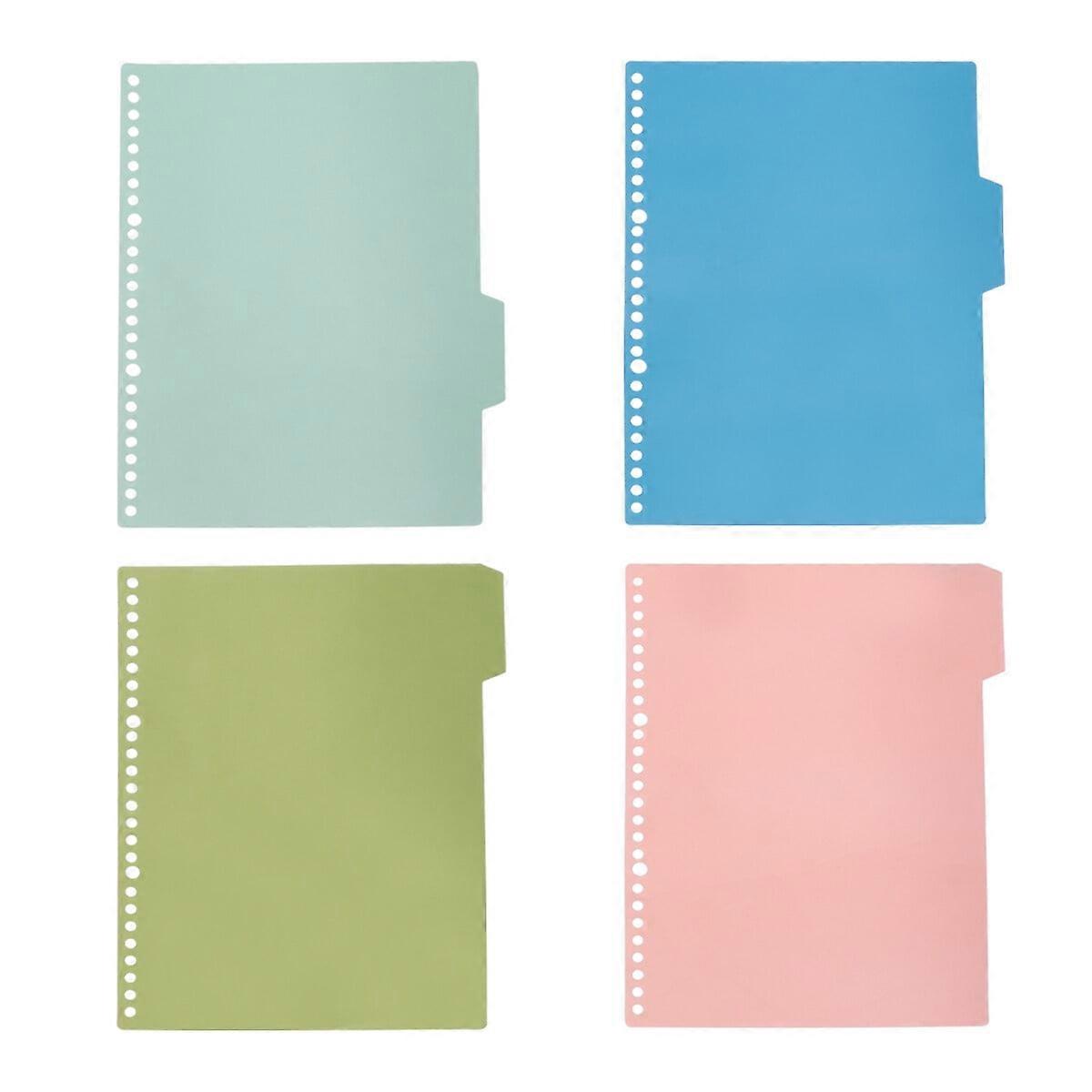 10 Sets/40pcs Colorful Page Classified Labels Paper Tab Dividers Durable Stationery Supplies for Office Notebook School (Random Color)