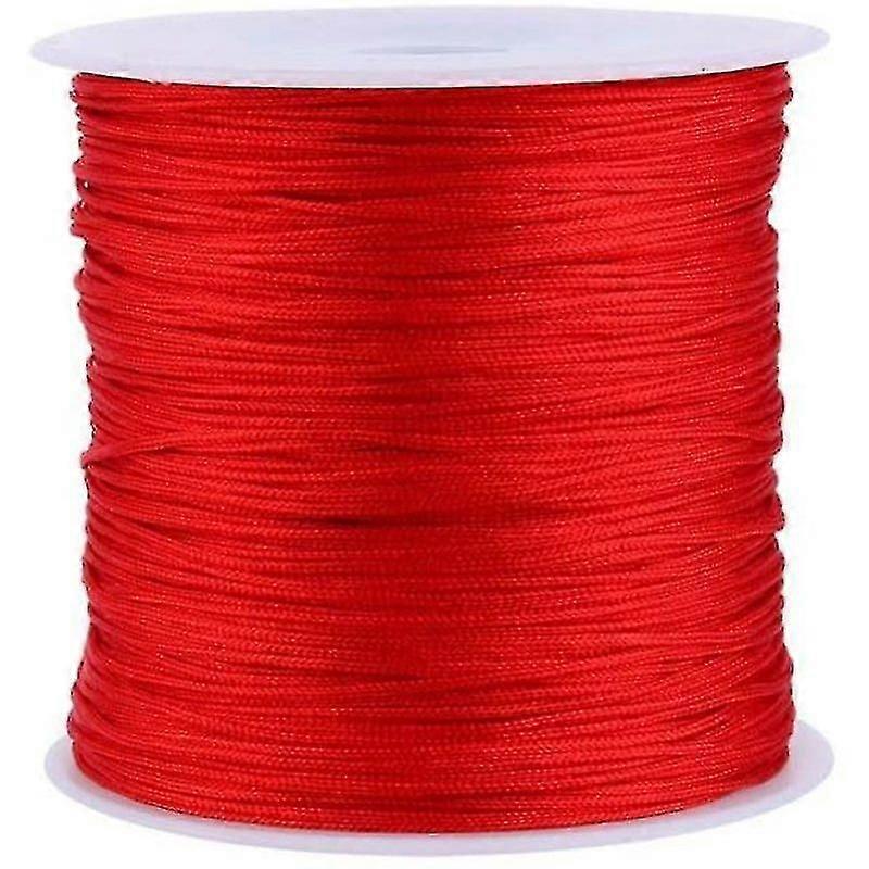 Luxora 100m Roll 0.8mm Round Waxed Cotton Cord Thread Beading String Spool