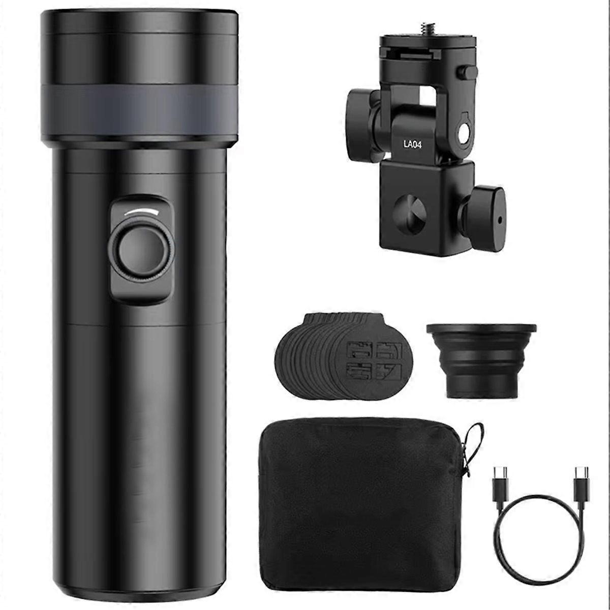 LM01 RGB LED Flashlight with LA04 Light Stand Adapter Bracket Ambient Light with 20 Filters Project