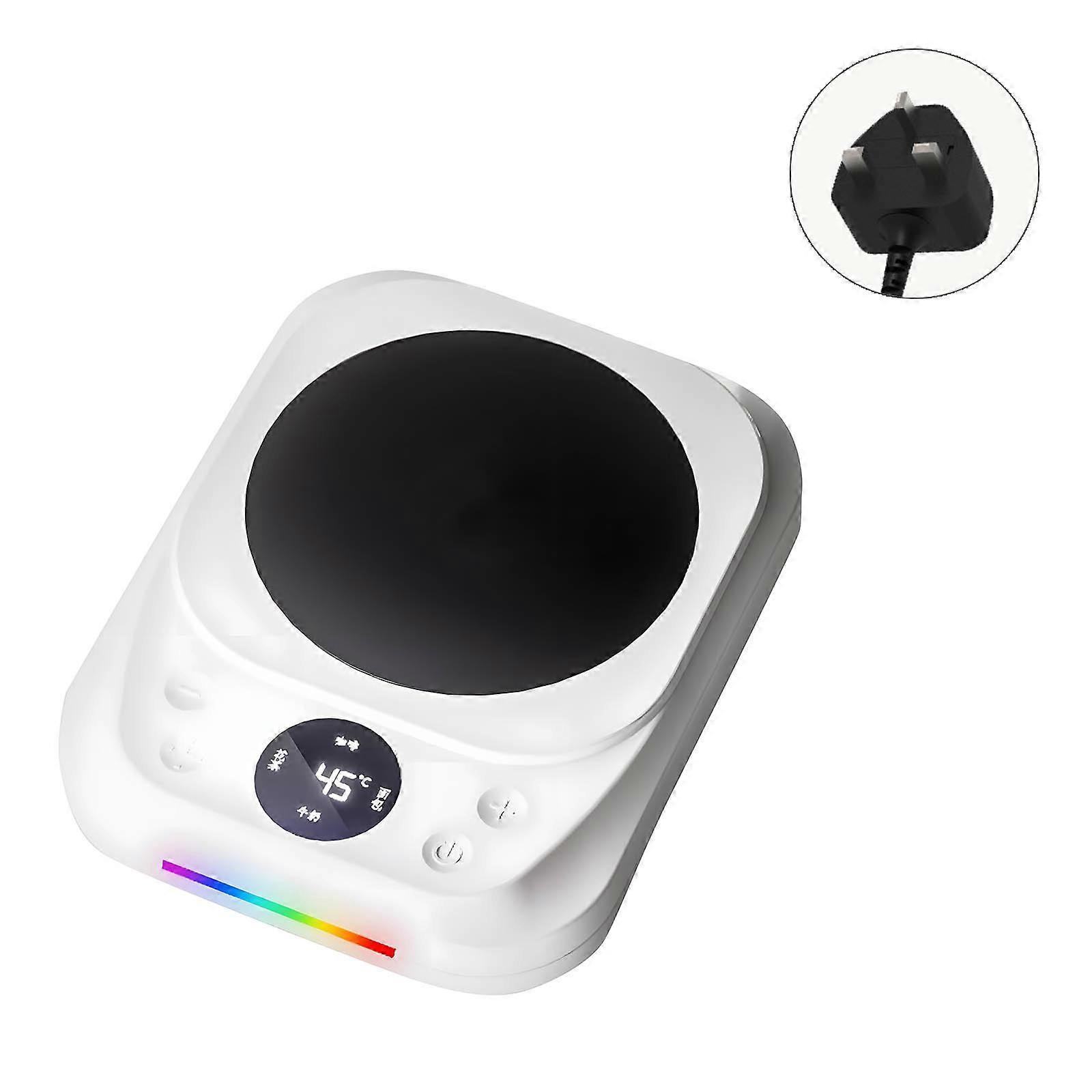 Efficient Drink Toastier Pad 75°C Modifiable Regulator Large Heating Face Auto Close Clock Function Consistent Various Drinkware  White