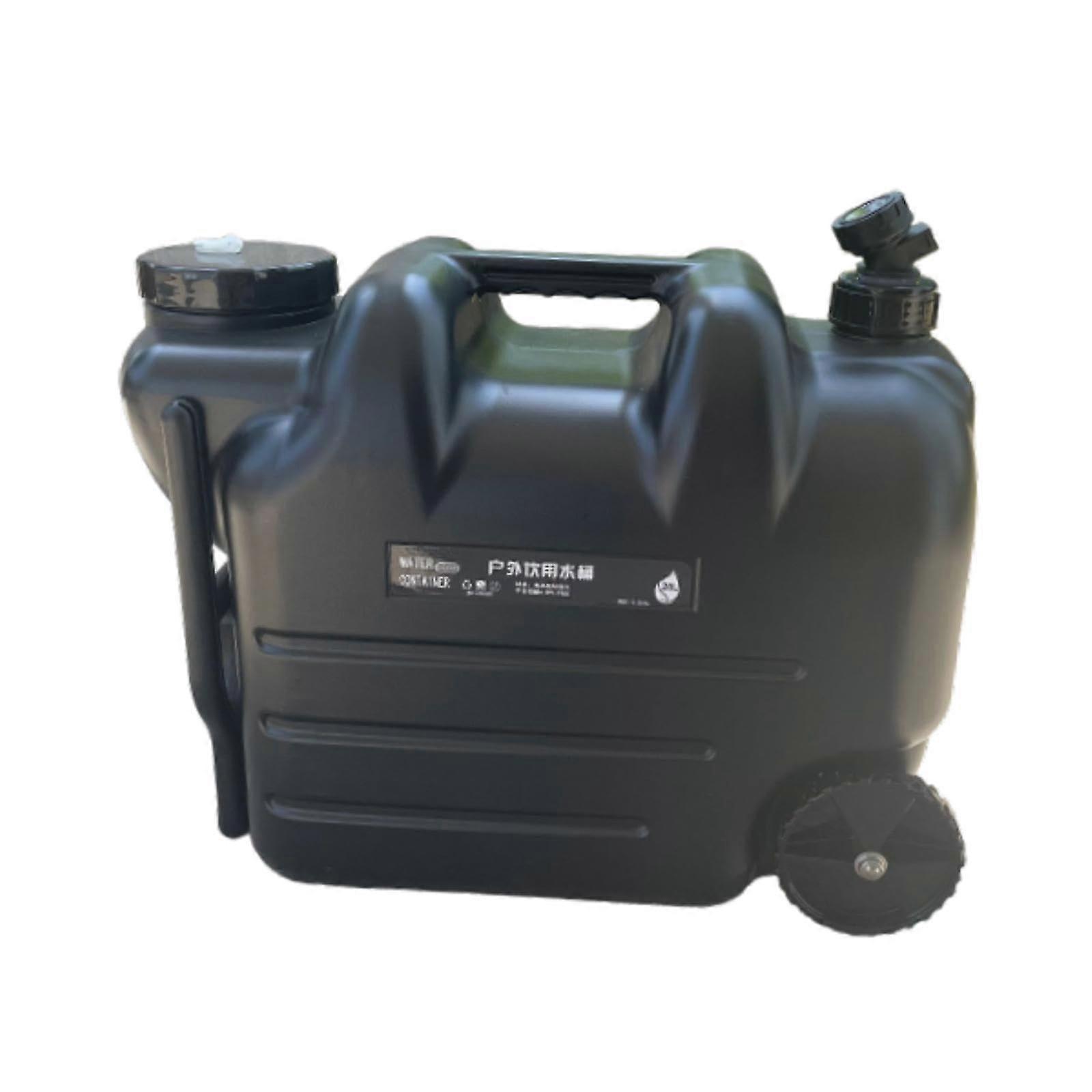 28L Portable Water Container with Faucet and Wheels, Leak-Proof Water Storage Jug for Handwashing at Home