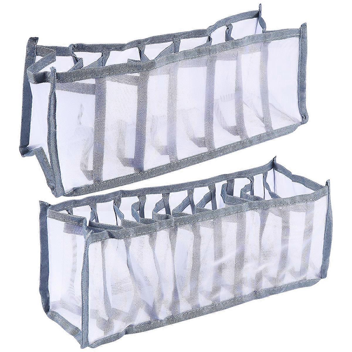 Socks and Underwear Organizer for Storage Use 1Set Nylon Box Set Grey